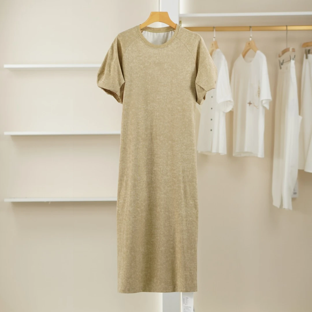 麦迪尚品【崔】5051285 夏季口袋泡泡袖T恤连衣裙品牌撤柜女装