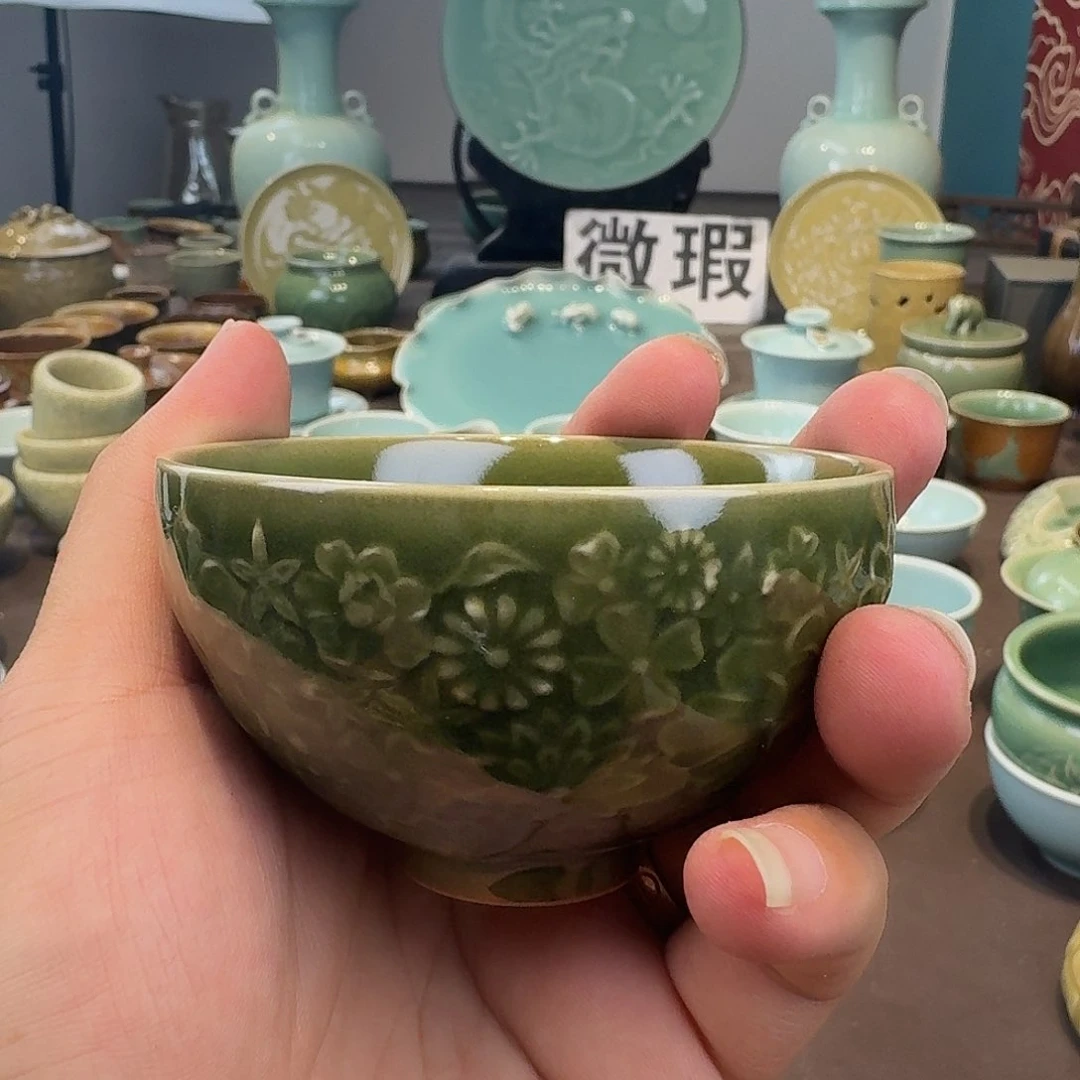 龙泉青瓷茶具微瑕