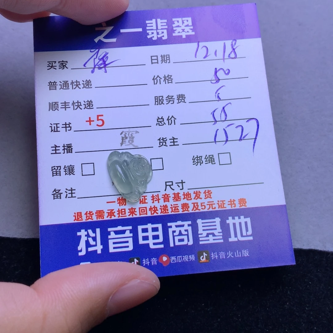 颈饰未镶嵌翡翠萍*