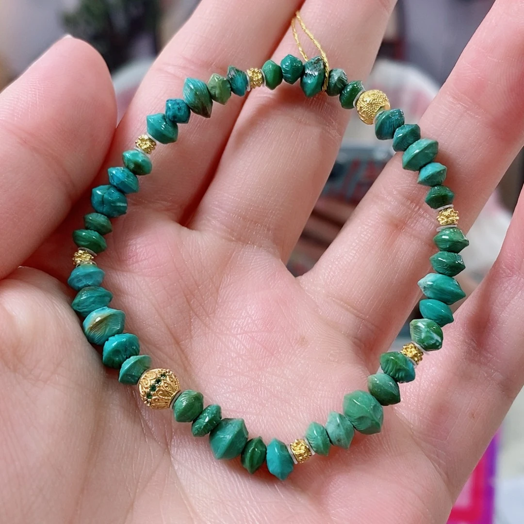 绿松石银S925镀金镶嵌珠宝奇石