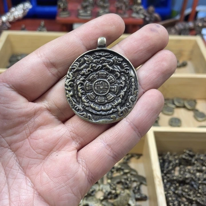 藏传白利马小九宫一个手工翻砂