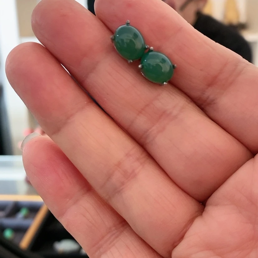 【闪购商品】银S925镶嵌东陵石耳饰