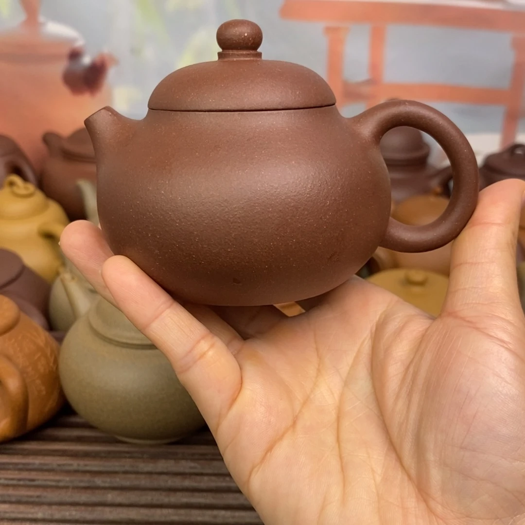 茶壶紫砂160ccccc深井羊角山紫泥文旦