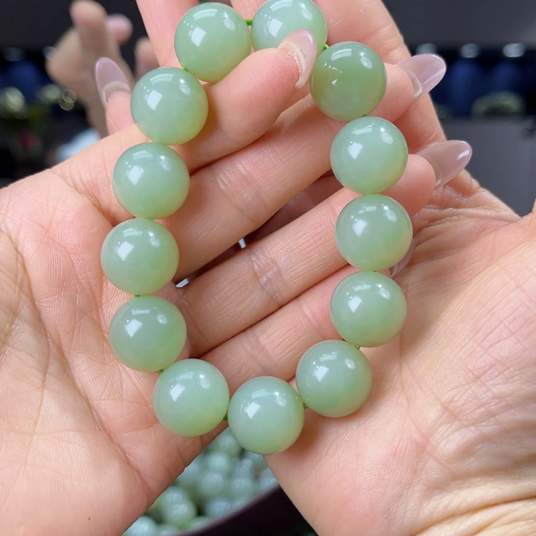 未镶嵌手串和田玉天然和田玉新疆且末蓝料16