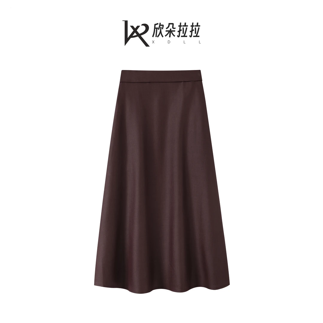 秋季新A字伞摆显瘦百搭气质中长时尚高级半身裙女款爆款2025新款