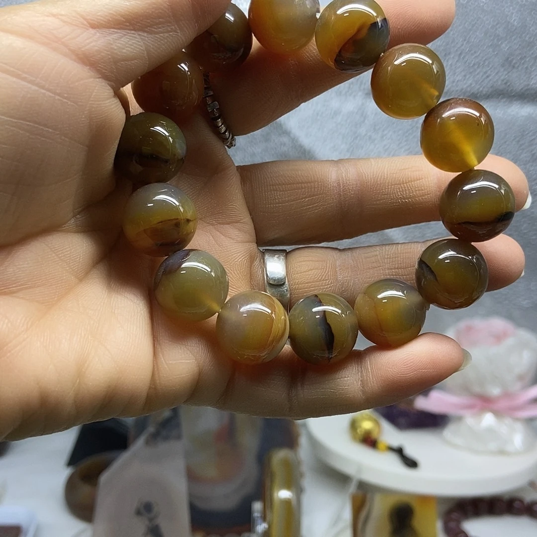 玛瑙/玉髓未镶嵌手串巴玉玛瑙手串