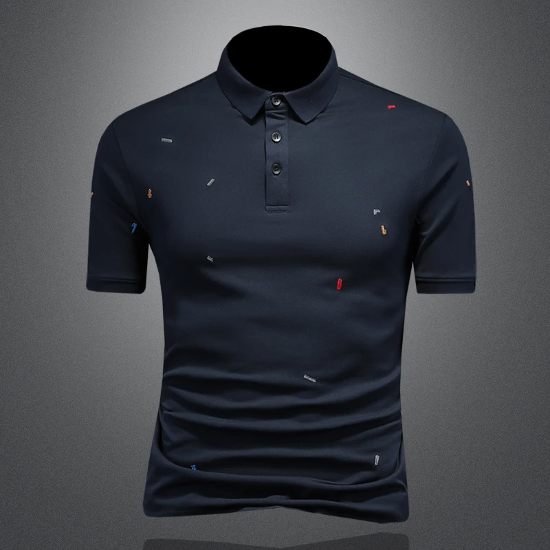 BOY NORMAN高端新款男士翻领短袖Polo衫夏季简约时尚修身百搭T恤
