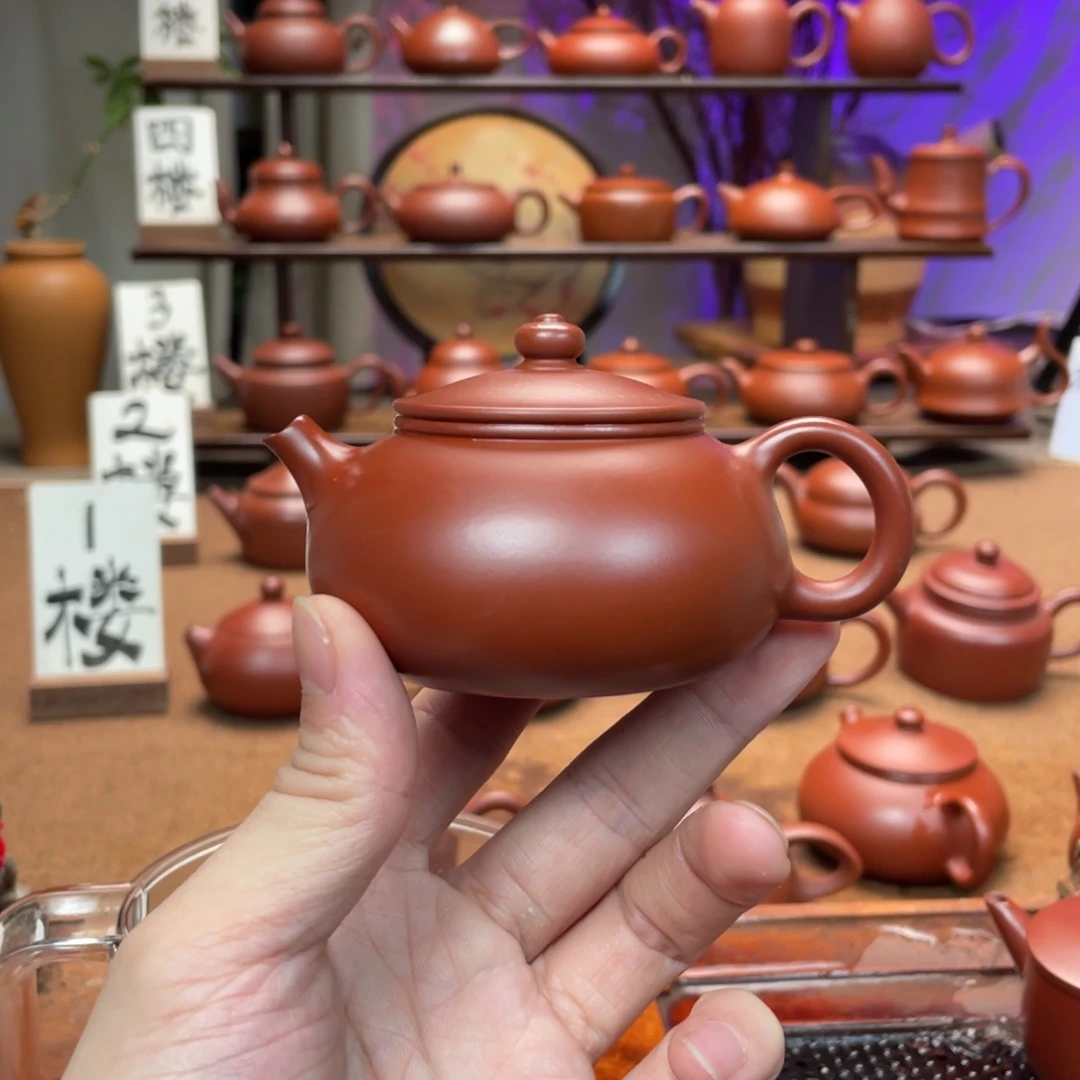 紫砂潮州手拉壶禅**道精工寒江