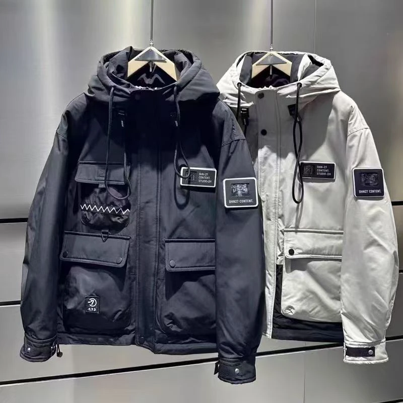 冬季滑雪保暖锁温短款男士百搭时尚休闲潮流帅气修身棉外套95815