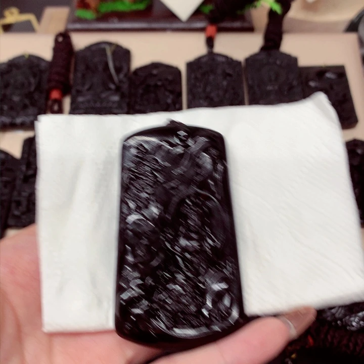 徐**生天然a货钢琴黑挂件