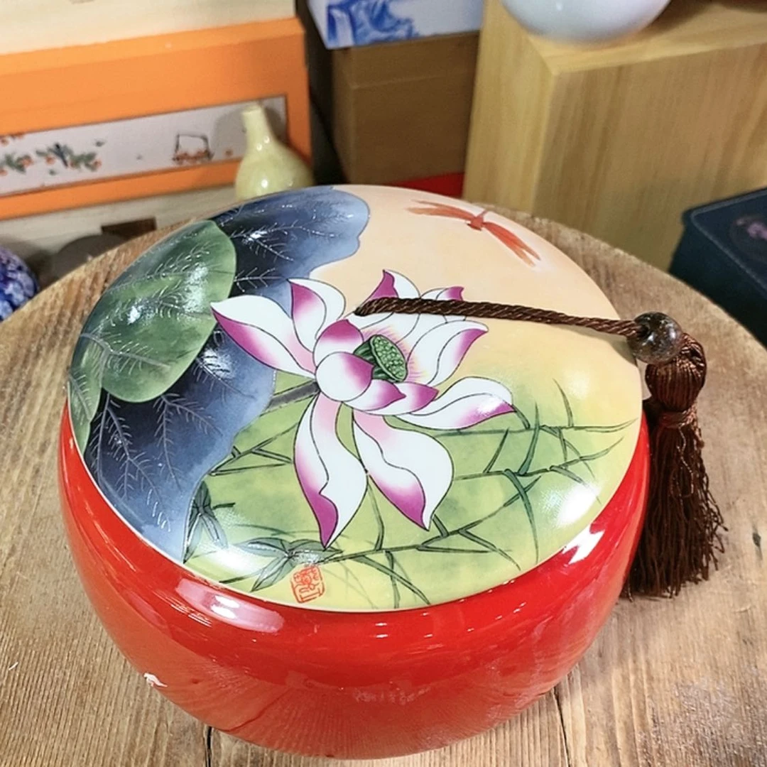 【闪购商品】瓷片陶瓷茶叶罐密封罐
