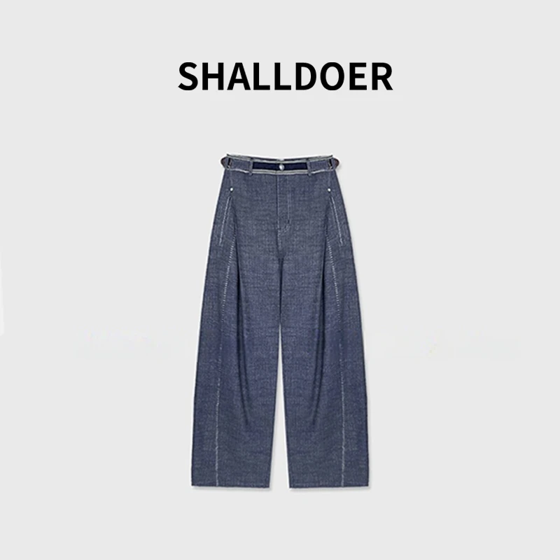2025夏季新款设计感时尚休闲复古显瘦垂感慵懒舒适休闲百搭女直筒
