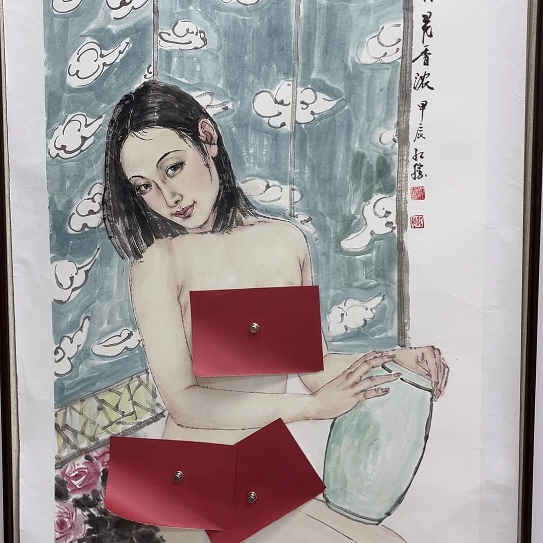 国画艺术家真人手绘