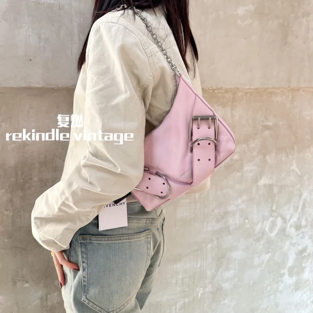 99新 Givenchy/纪梵希 复燃精选/淡粉色voyou单肩包