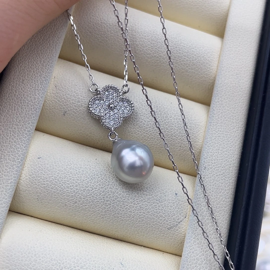 海水珍珠颈饰银S925镶嵌