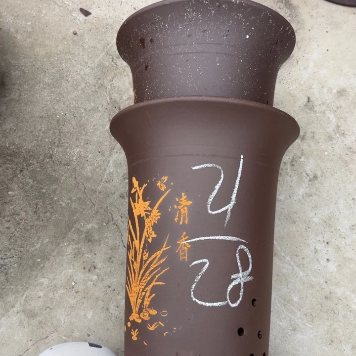 紫砂花盆紫砂的花