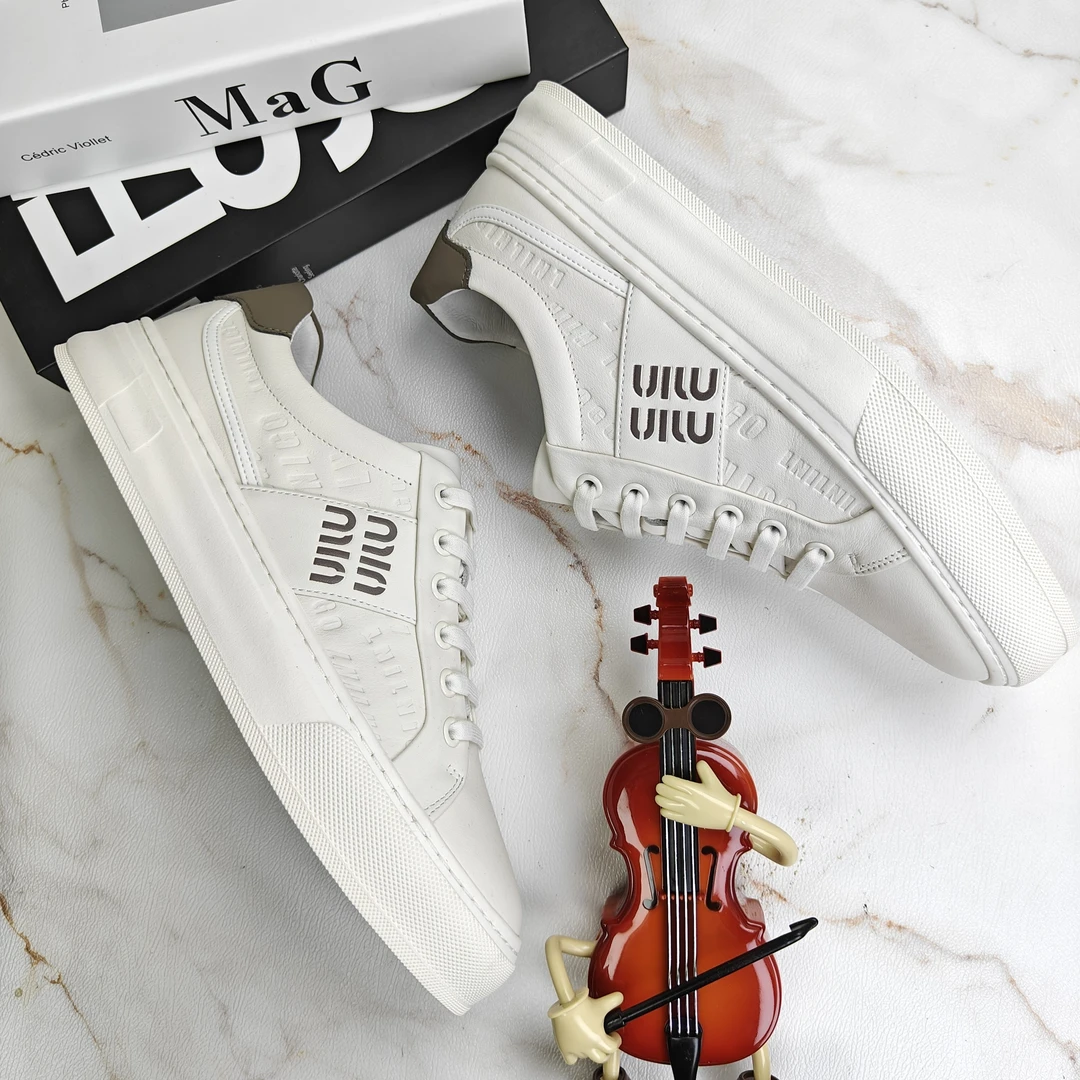 WD真皮一脚蹬简约时尚休闲百搭小白鞋新款矮帮潮流板鞋耐磨防滑