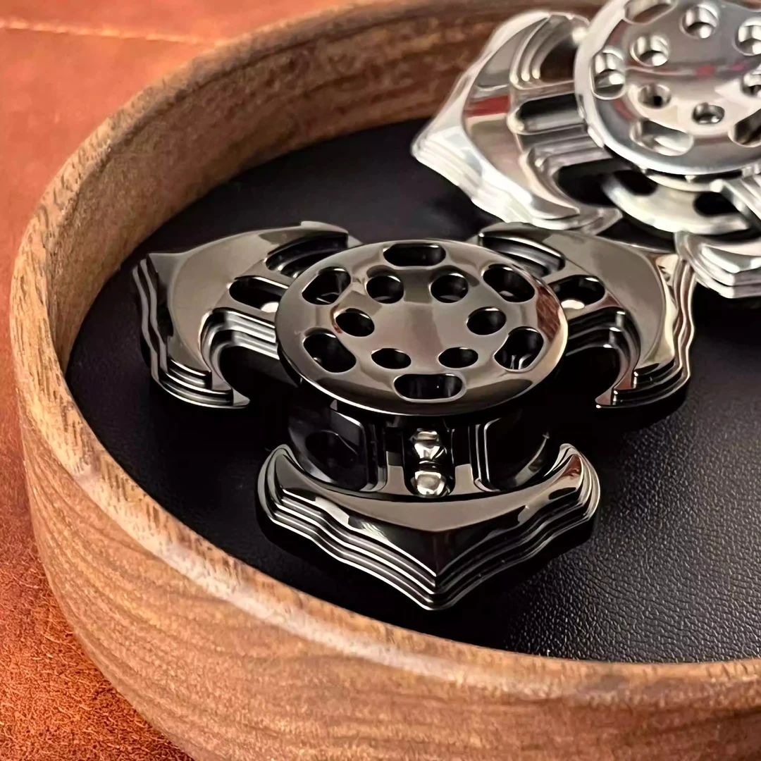 【海神2.0】三叉戟简约三页手感指尖陀螺EDC解压减压玩具响珠可拆卸