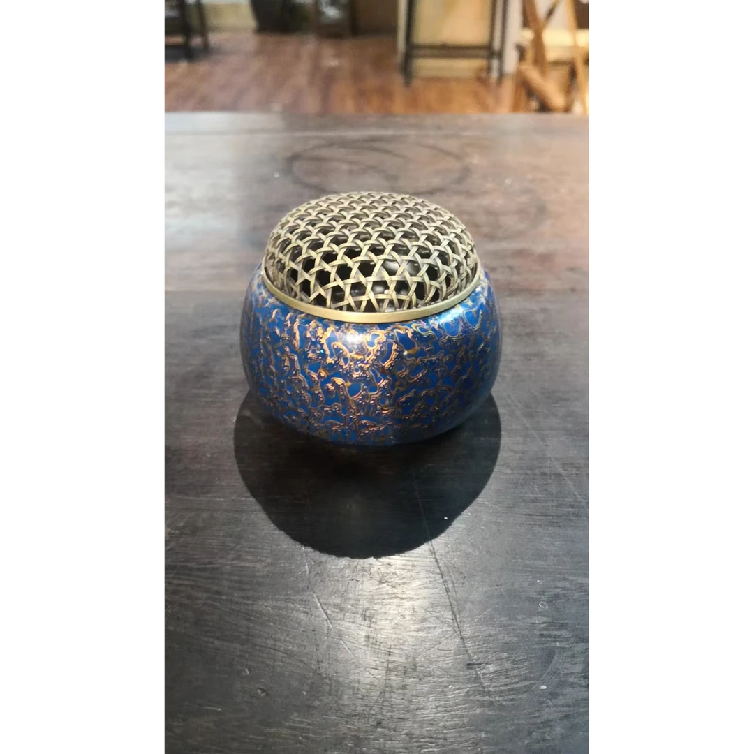 QWWHT蓝金圆形香炉