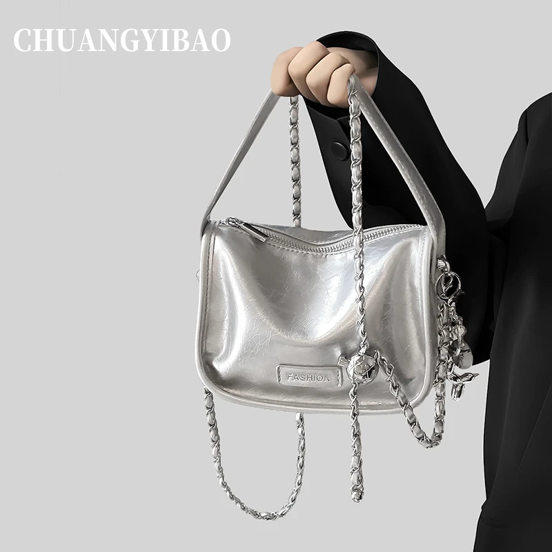 超火枕头小包包女2025新款流行时尚轻奢链条斜挎包百搭爆款小方包