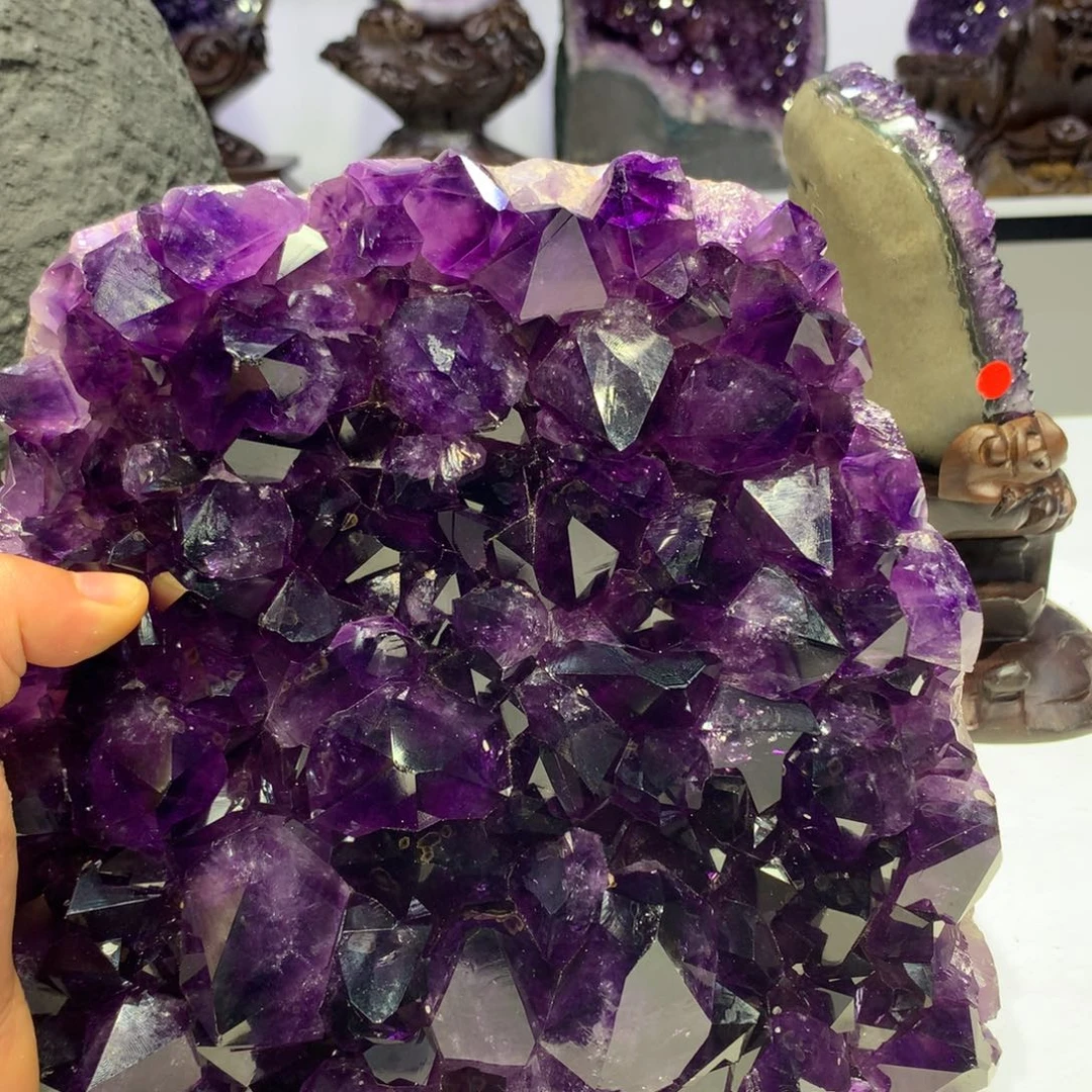 水晶摆件未镶嵌谢*紫晶