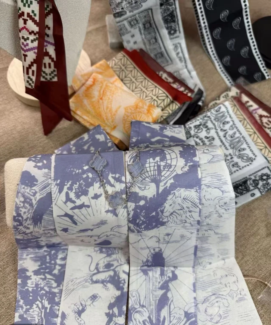 白花花的五颗手链丝巾 对对对的丝巾时尚