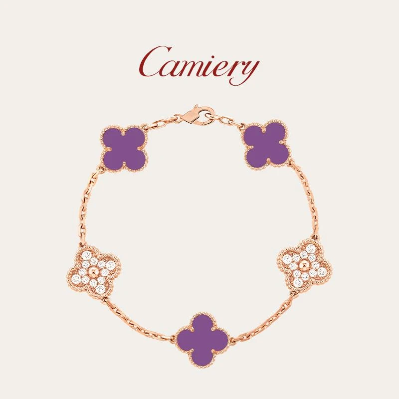 CAMIERY 时尚轻奢间钻五花手链时尚百搭