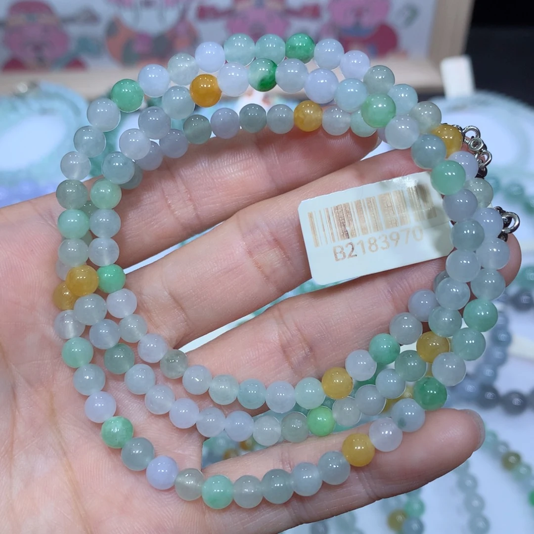 翡翠未镶嵌手链天然