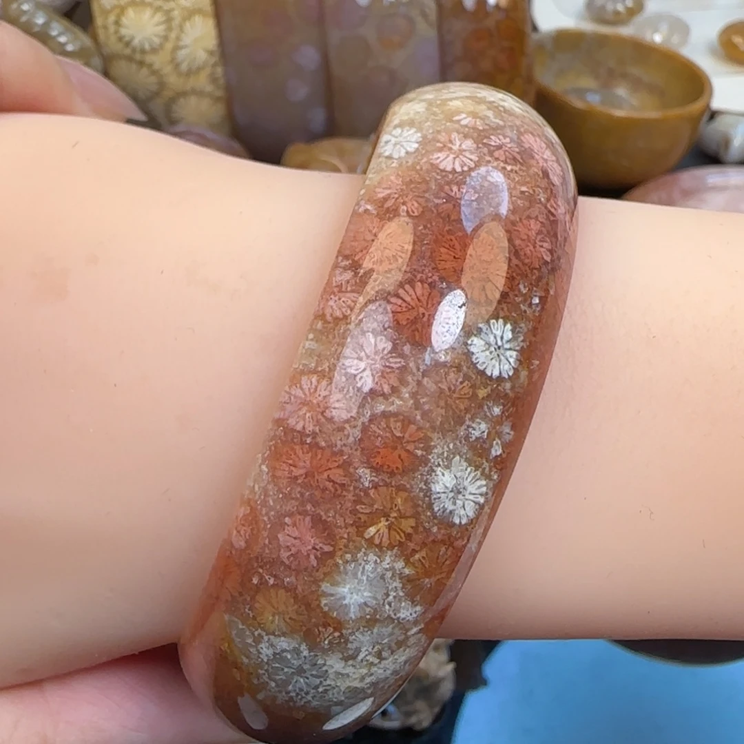 硅化珊瑚（珊瑚玉）未镶嵌手镯60-61