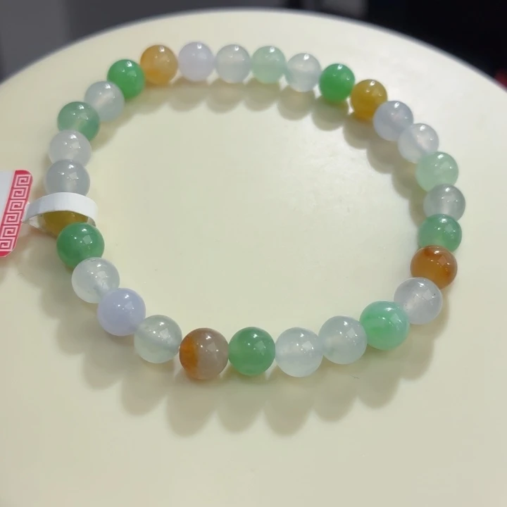 翡翠未镶嵌手链冰胶多宝卡6.5