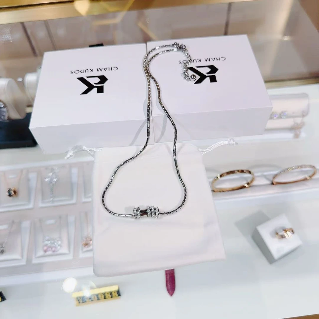 钛钢项链 CHAM KUDOS CK官方正品银白色转运珠子项链女男女款礼物