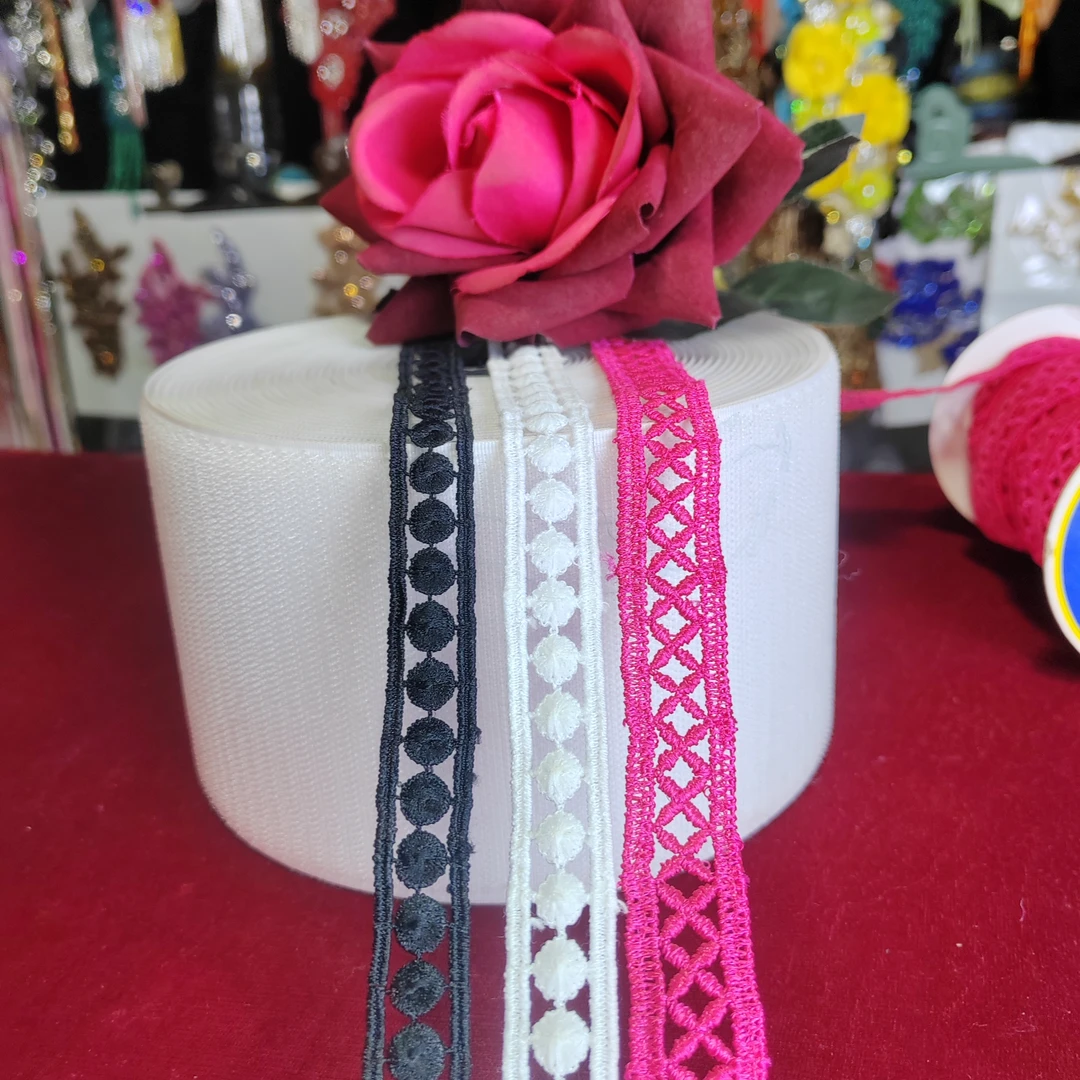 爱心水溶刺绣牛奶丝蕾丝花边服装辅料3cm洛丽塔穿丝带装饰