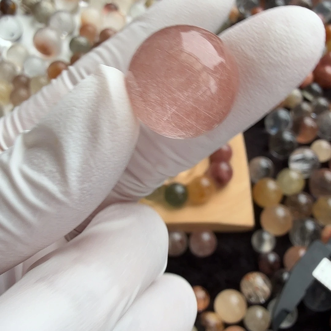 i***7水晶珠宝半成品未镶嵌兔毛16.5mm定制不退换