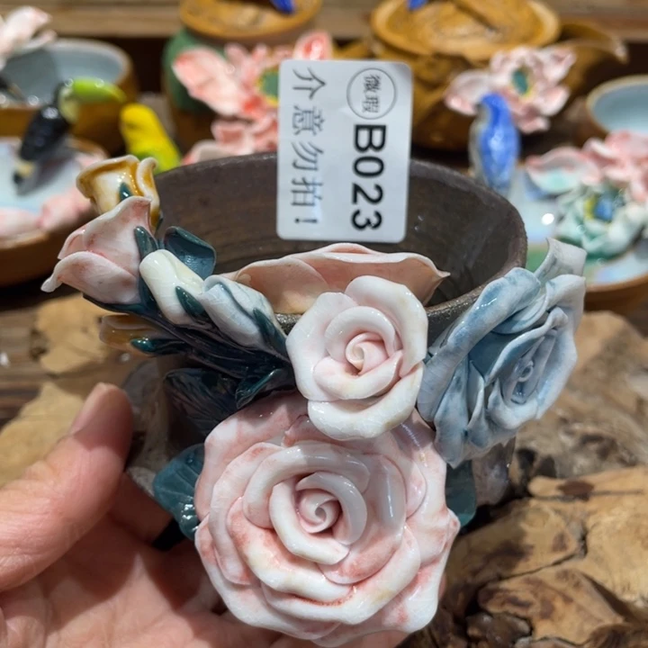 手工制作陶瓷茶具茶杯青蛙