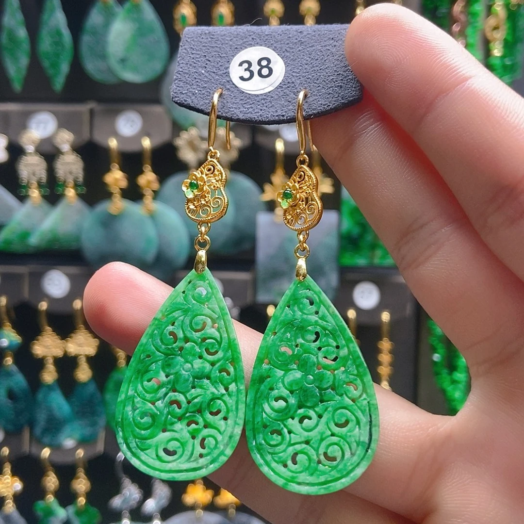 翡翠未镶嵌耳饰翡翠