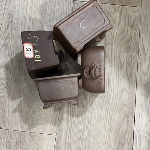 紫砂花盆下*茶宜兴紫砂工艺品