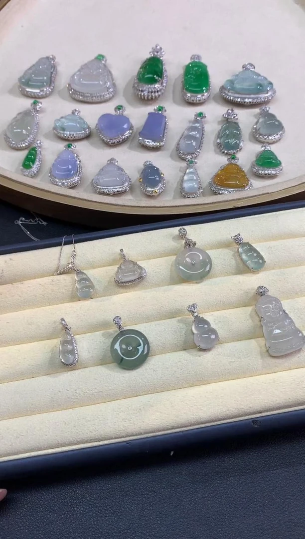 【可心彩虹盘】翡翠-18K金-多样性发一件-CD16|CXQ21