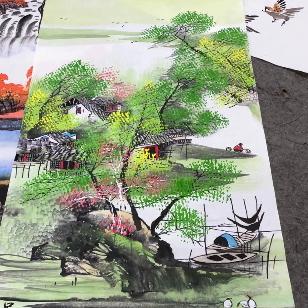 国画国画作品画心一张