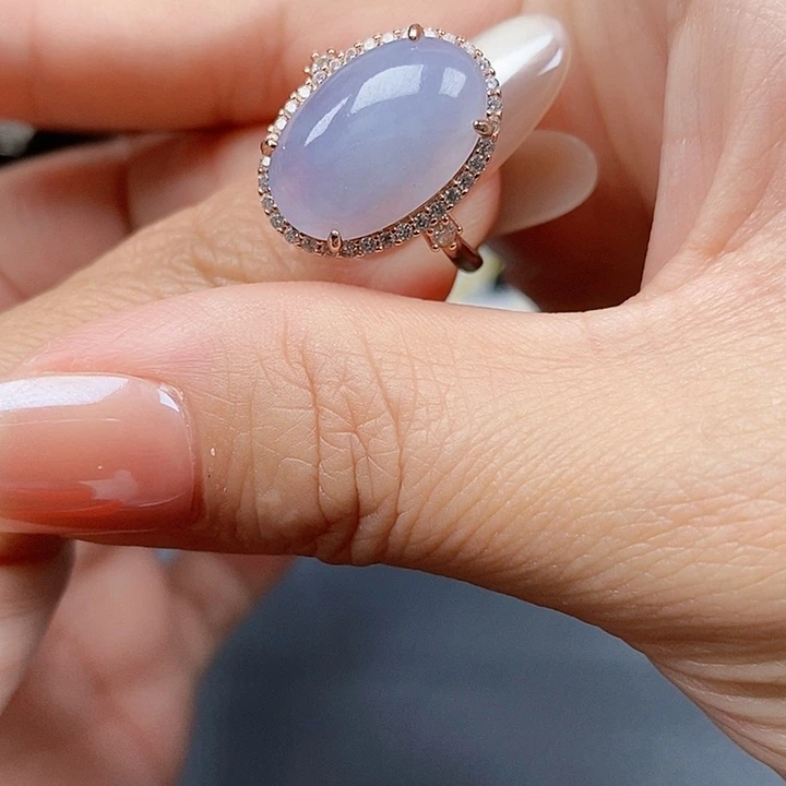 翡翠银S925镶嵌戒指