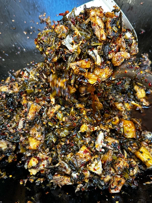 江西黎川炒酸菜蛤蟆鱼风味农家手工酸辣开胃下饭佐餐外婆菜400g