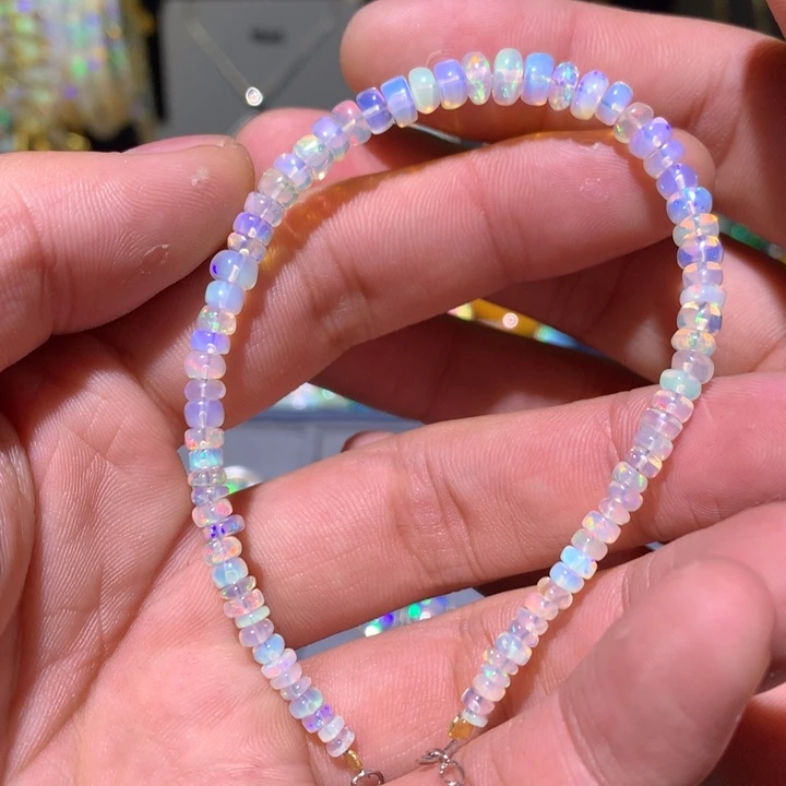 欧泊银S925镶嵌欧泊手链