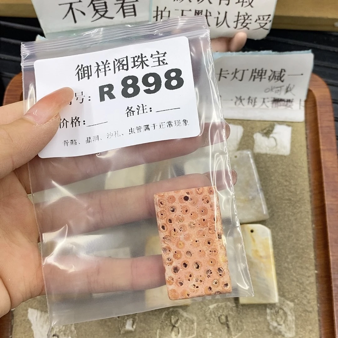 硅化珊瑚（珊瑚玉）未镶嵌颈饰策****啊