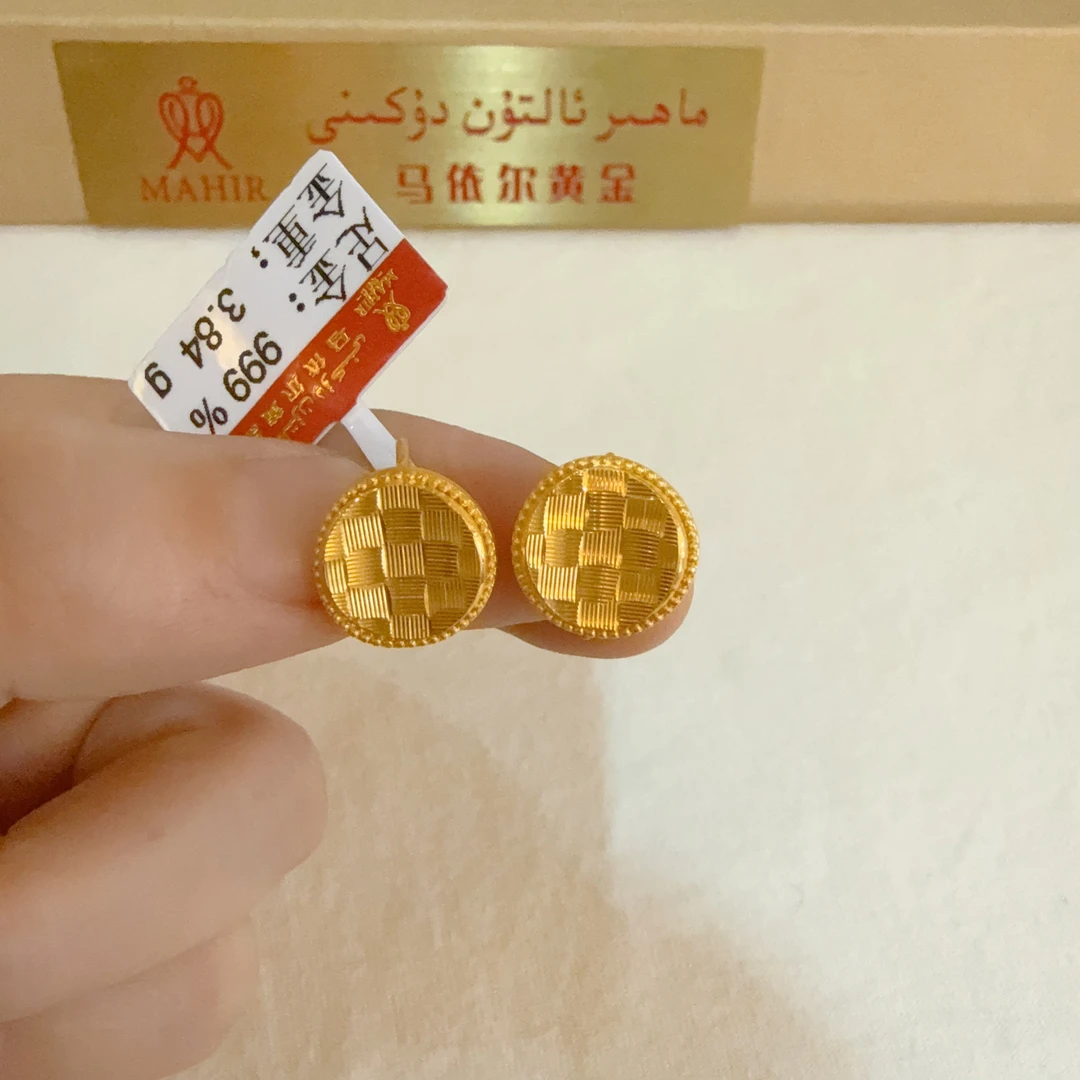 足金耳环3.84克（880/克）