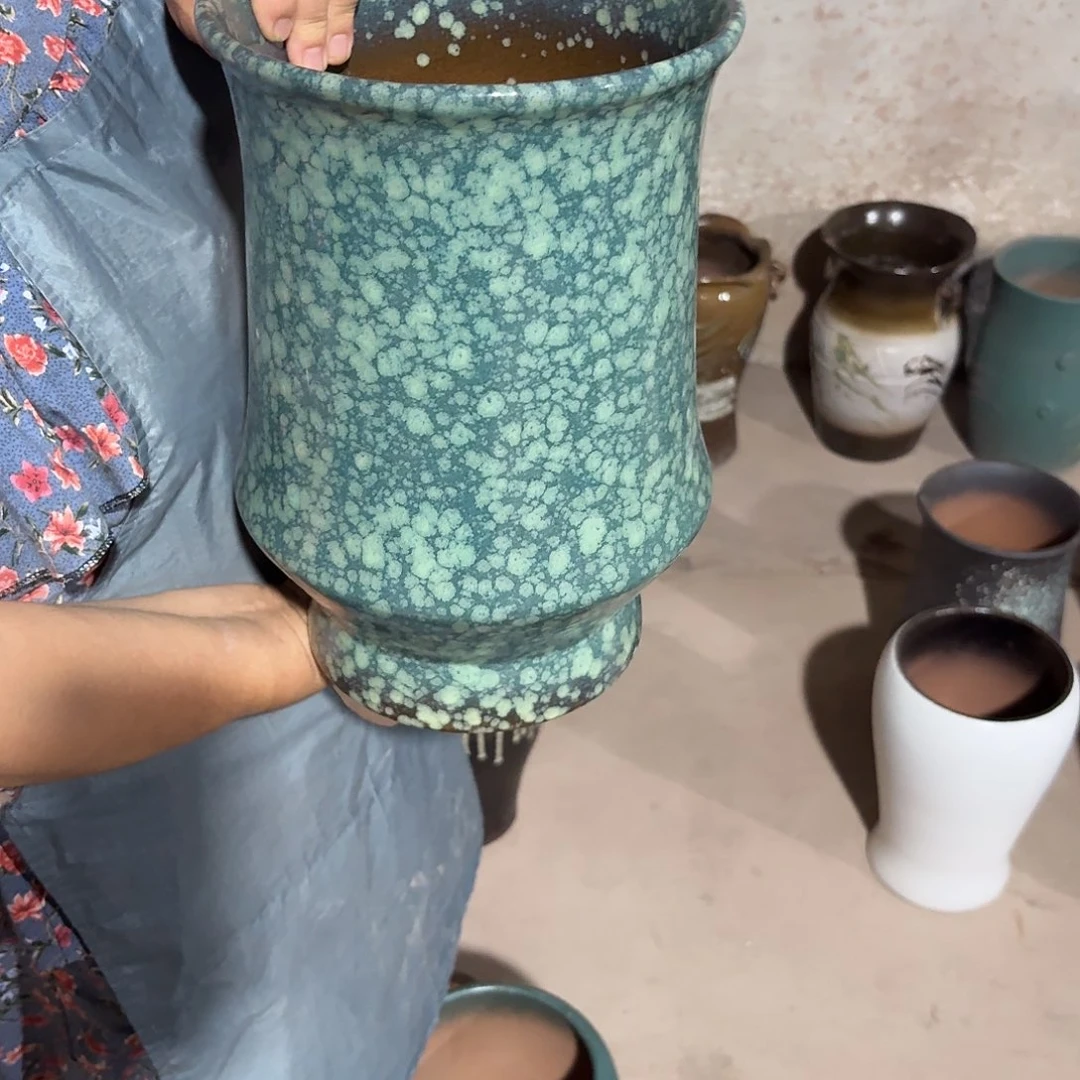 紫砂花盆口20高30