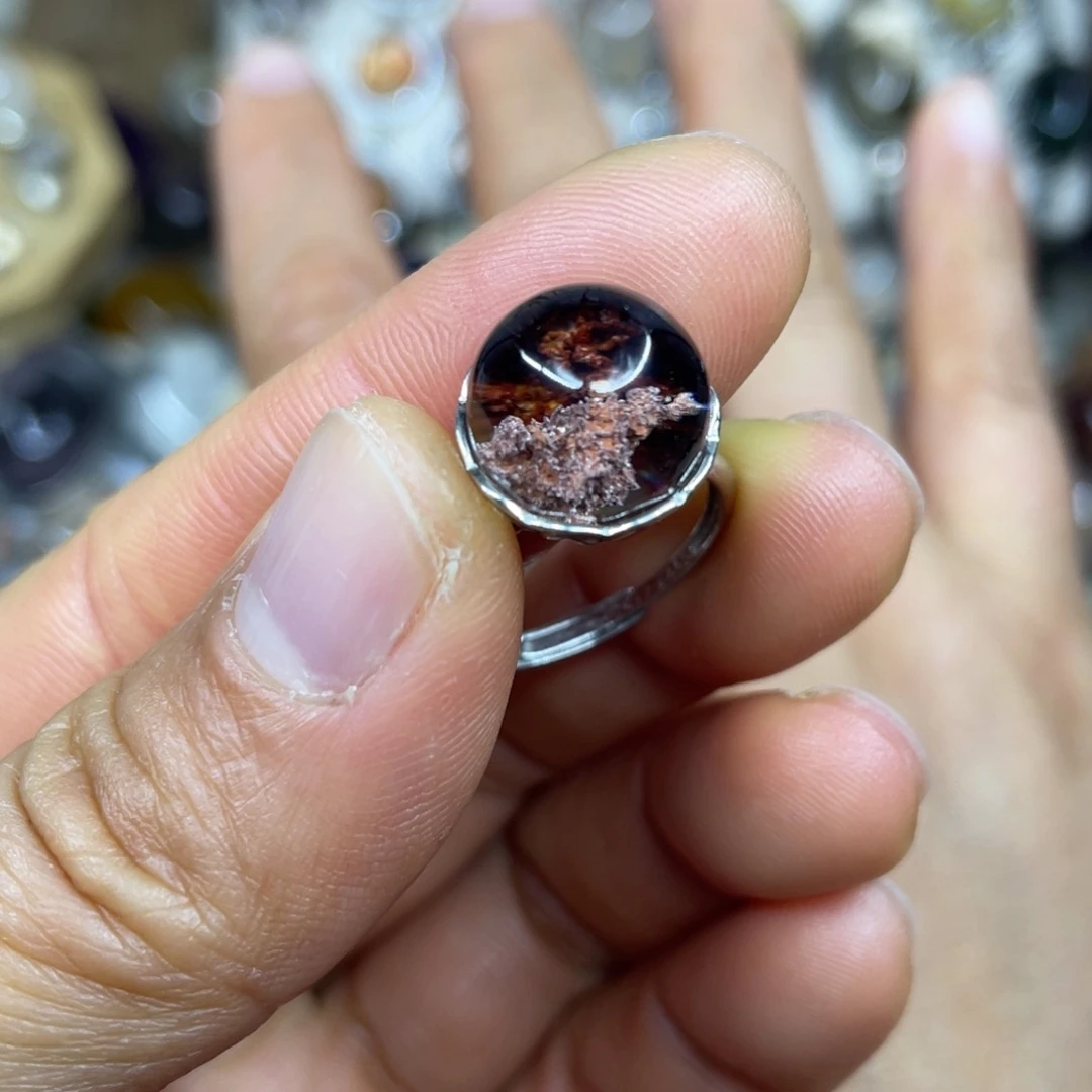 【闪购商品】银S925镶嵌珠宝半成品水晶戒指