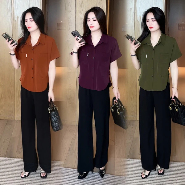 【季颜品牌】夏季新款穿搭衬衫休闲时尚洋气气质显瘦减龄上衣157