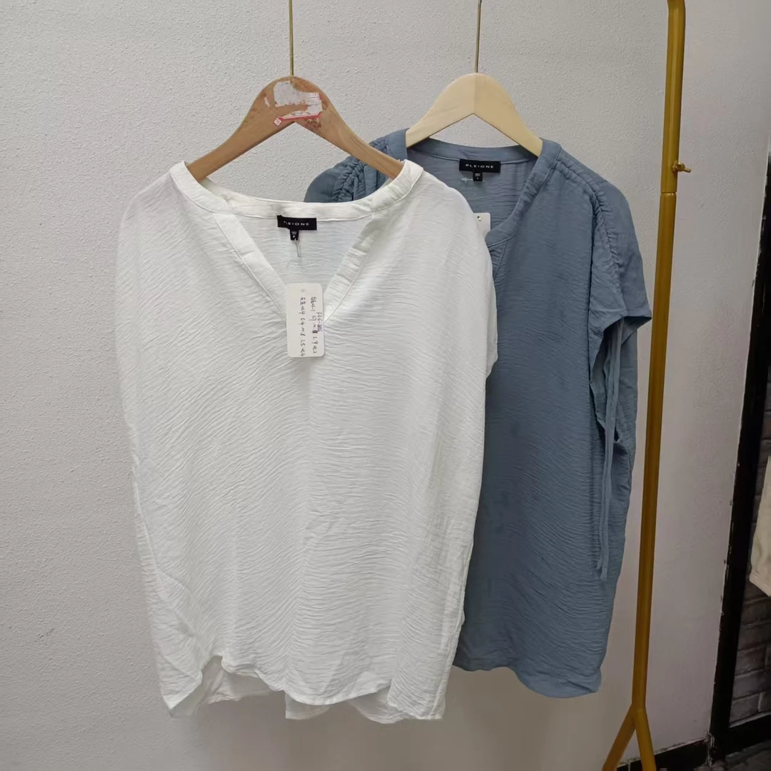 唯琳剪标   7仓F3-6-3836款   大V领短袖上衣