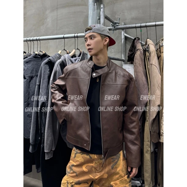 【先锋计划】EWEAR美式街头休闲技能机车夹克皮衣 5787