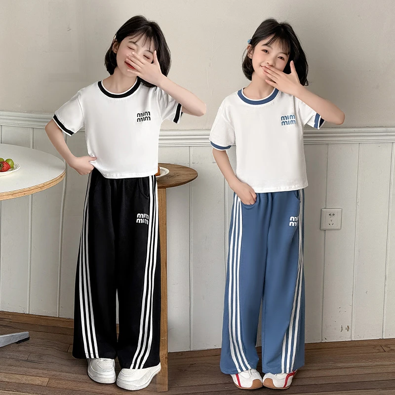 女童夏季套装短袖2025新款大童女装洋气时髦运动夏款儿童网红夏装