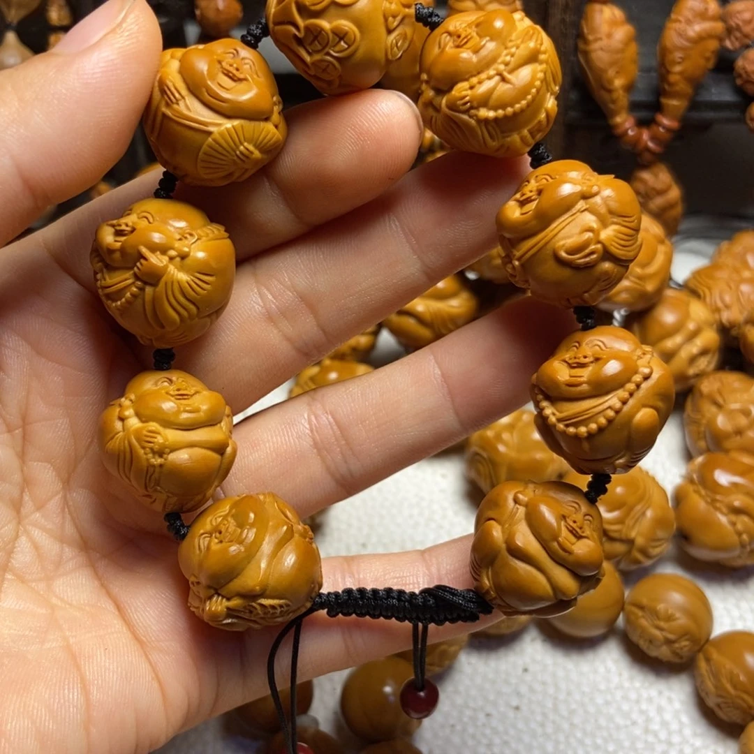 【闪购商品】手串/手链橄榄核奔*➠光面弥勒